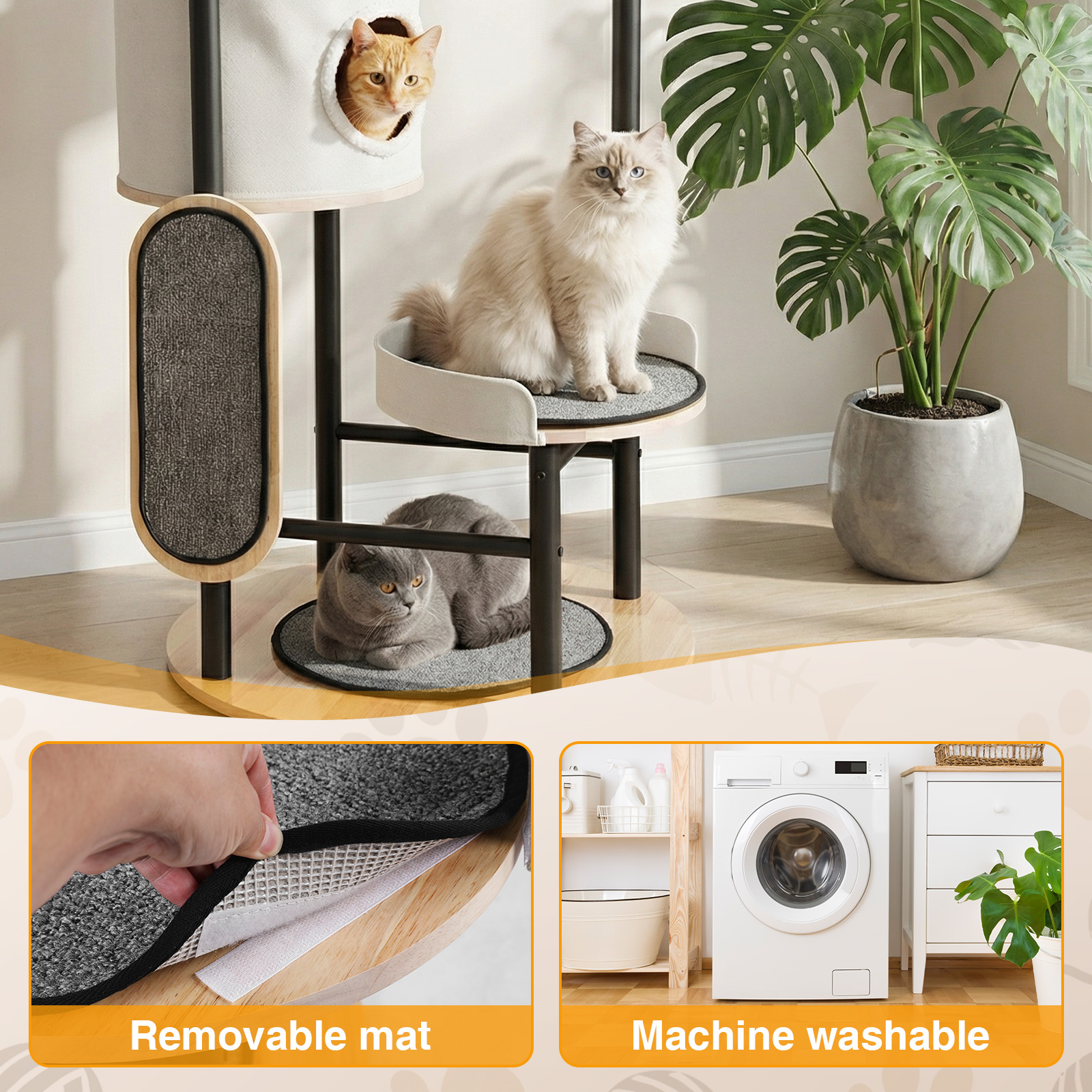 Pet X Supplies & Tack Howell Mi - 66-Inch Cat Tree with Scratching Post