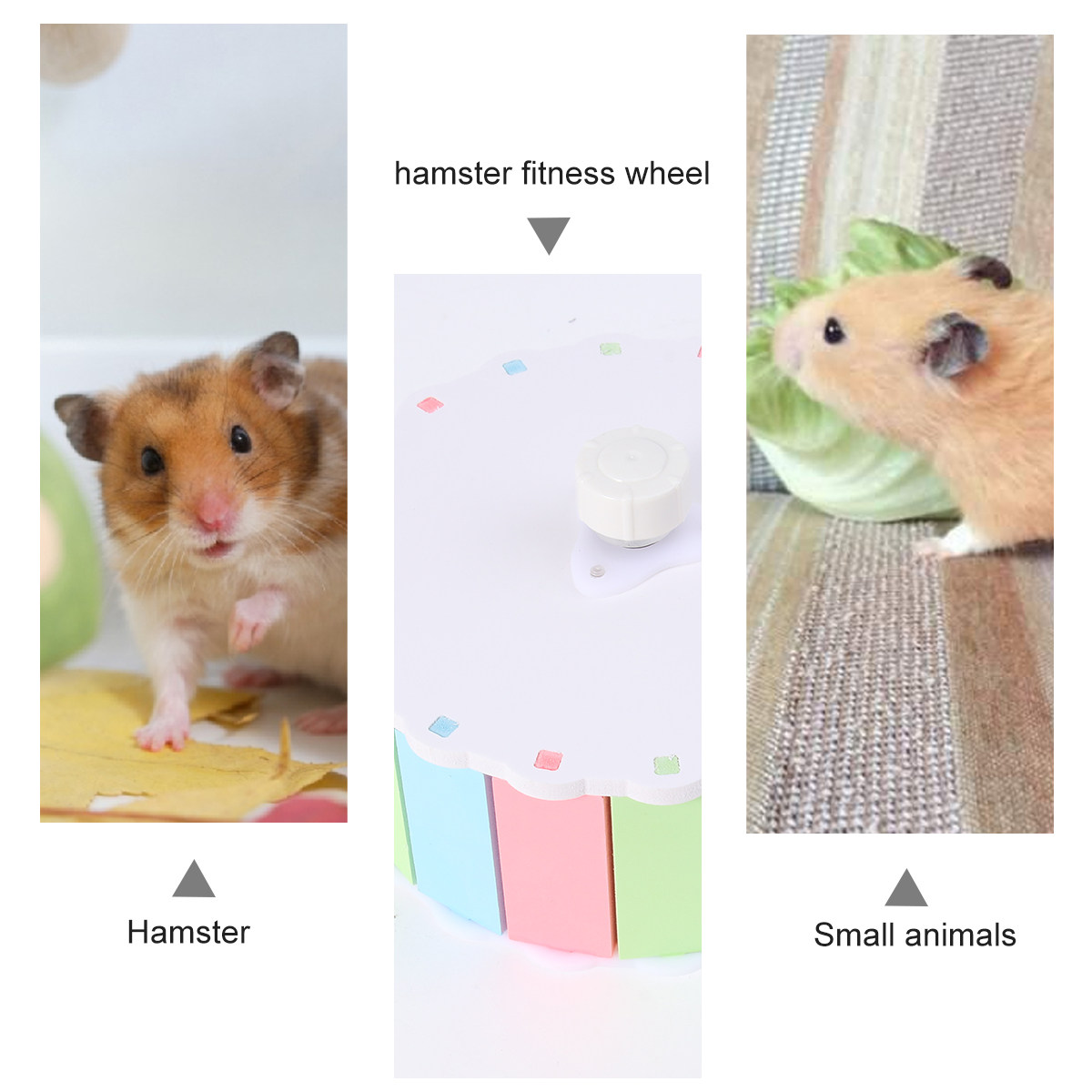 Hamster Cage Wheel - Small Pets Running Wheel Colorful Plastic