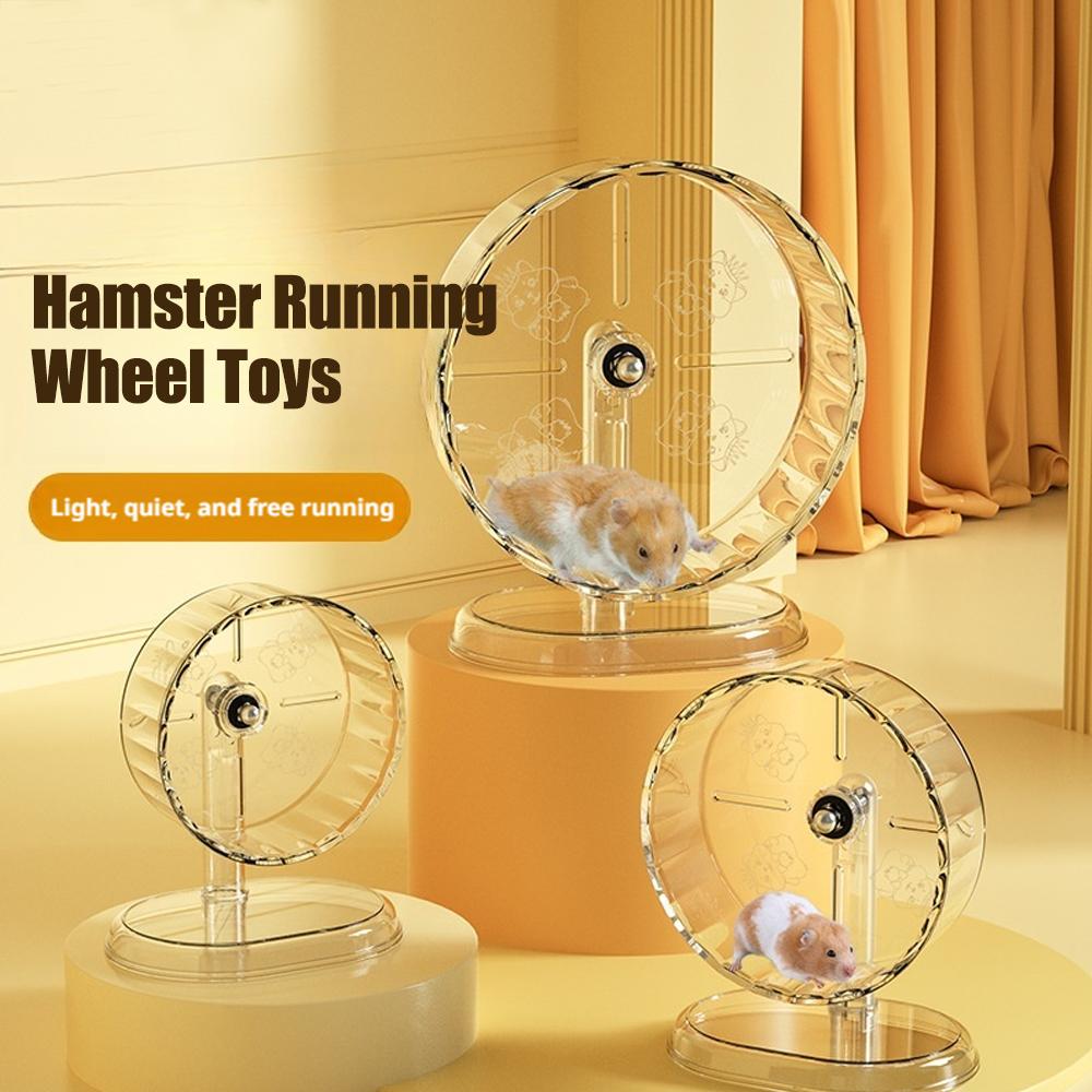 Hamster Cage Wheel - Transparent Silent Dual Bearing Hamster Running