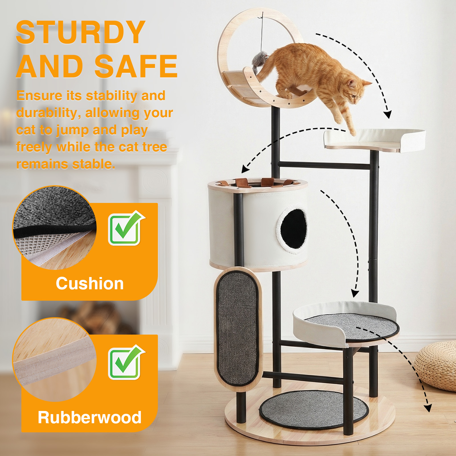 66-Inch Cat Tree with Scratchi - đánh giá và giá Pet X Supplies & Tack Howell Mi