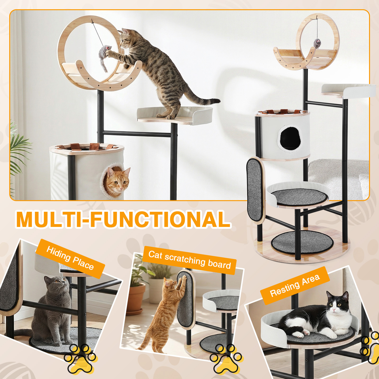 66-Inch Cat Tree with Scratchi - đánh giá và giá Pet X Supplies & Tack Howell Mi