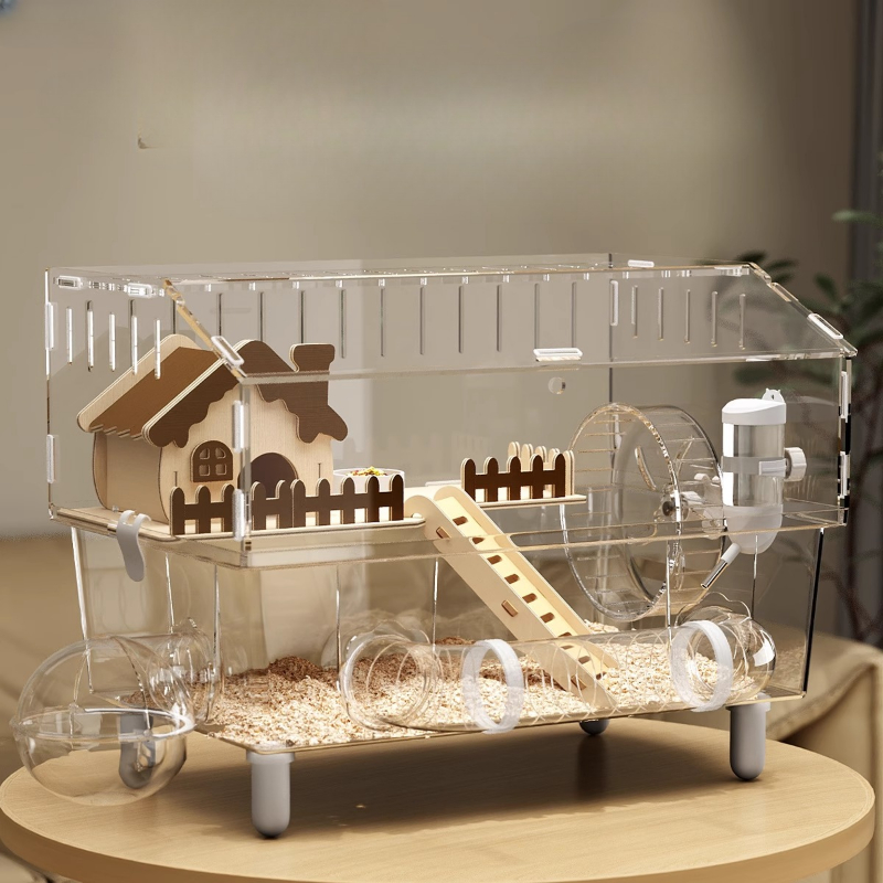 Acrylic Hamster Cage, 360째 Vie - đánh giá và giá Hamster Cage Wheel