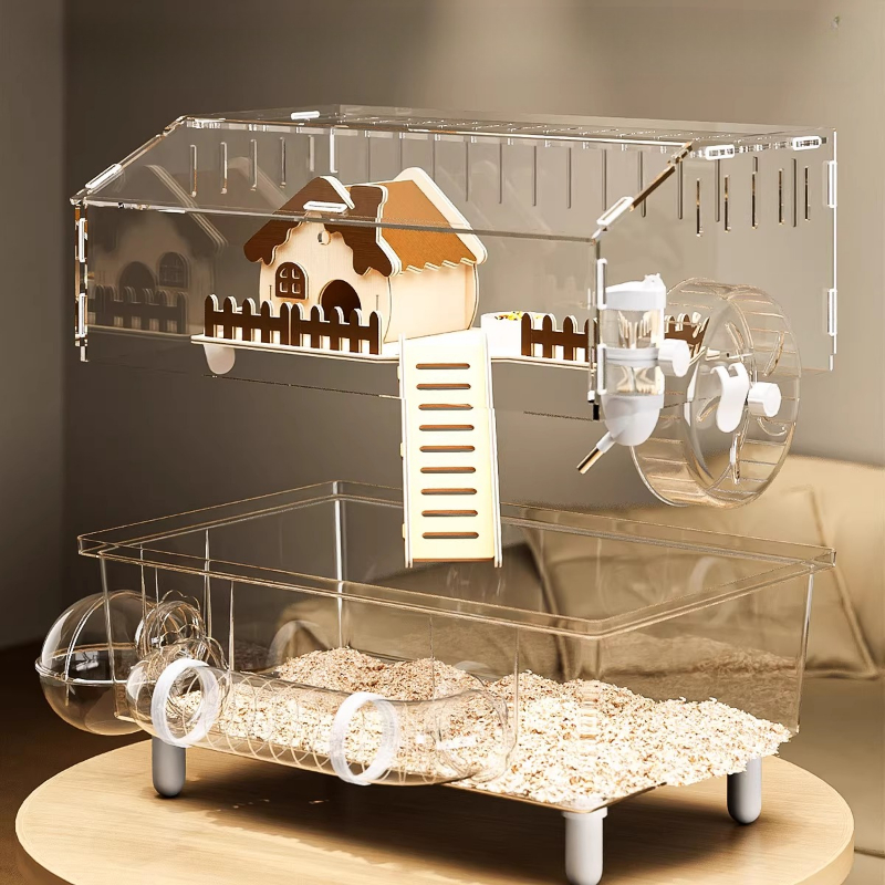 Acrylic Hamster Cage, 360째 Vie - đánh giá và giá Hamster Cage Wheel