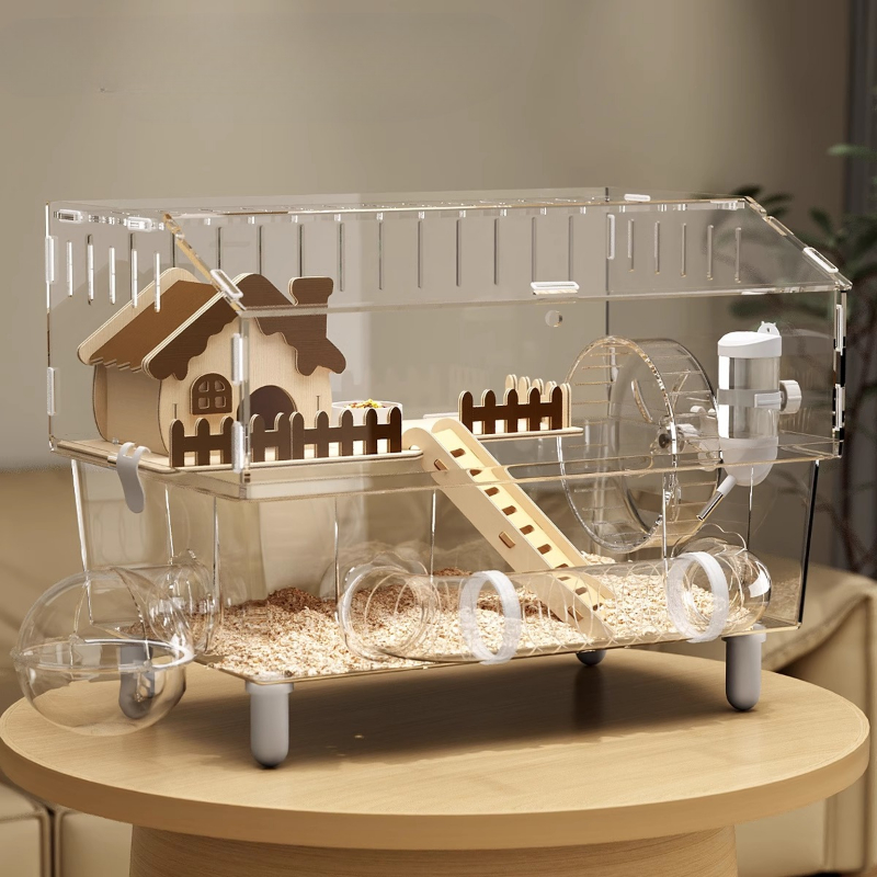 Acrylic Hamster Cage, 360째 Vie - đánh giá và giá Hamster Cage Wheel