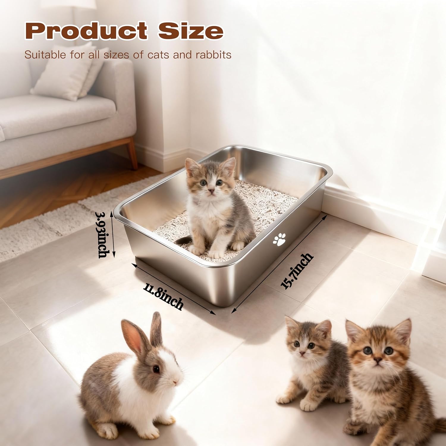 Stainless Steel Cat Litter Box - đánh giá và giá Pet X Supplies & Tack Howell Mi