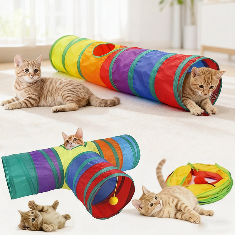 Rainbow Cat Tunnel Collapsible - đánh giá và giá Cat Tunnel Toy